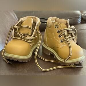 Toddler Hiking Boots EU 21 US 5 Brown Lace Up Unisex Kids Work Boots